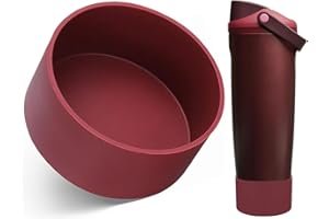 Protective Silicone Boots for Owala 30oz & 40oz FreeSip Sway Bottles & Tumblers, Anti-Slip Protective Sleeve, Black Cherry