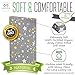 Jersey Cotton Fitted Crib Sheets, 2 Pack-100% Organic & Shrink-Resistant, Soft and Protective.Unisex Chevron & Stars-Grey & Yellow Design,Standard Crib Mattress- No Rips or Holes with Use,Guaranteed!