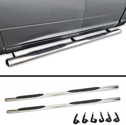 Galaxy Auto 4" OVAL STRAIGHT For 2010-18 DODGE RAM 1500/2500/3500 CREW CAB - Side Steps Nerf Bars Running Boards (Stainless Steel)