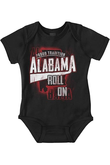 Alabama Crimson Tide Personalized Color Baby Onesie Ideas Newborn