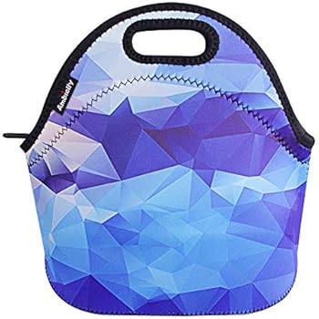 Ambielly Neoprene Lunch Bag/Lunch Box/Lunch Tote/Picnic Bags Insulated Cooler Travel Organizer (Blue Diamond)