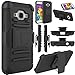 Galaxy Core Prime Case, Elegant Choise Galaxy Prevail LTE Case, Hybrid Dual Layer Armor Full Body Protective Holster Case with Kickstand and Belt Swivel Clip for Samsung Galaxy Core Prime (Black)