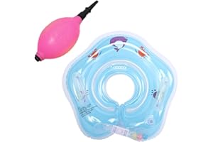 Baby Swimming Ring with Inflatable Tube-Inflating Swimming Float for Swimming Ring,0-18 Months Self-Inflating Pool Float with