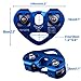 pasway Tandem Speed Dual Pulley Zip Line Trolley 30KN with Climbing Mountaineering Buckle Carabiner (B - Blue)