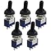 uxcell 5 Pcs AC 125V 6A ON/OFF/ON 3 Position SPDT 3 Pins Toggle Switch with Waterproof Boot