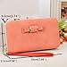 Phone clutch wallet,Charminer Women's Phone Package Bow Long Section Clutch 5.5 Inch Phone Wallets Case Hasp Long Purse Clutches Leather Wallet for Iphone Samsung Pink