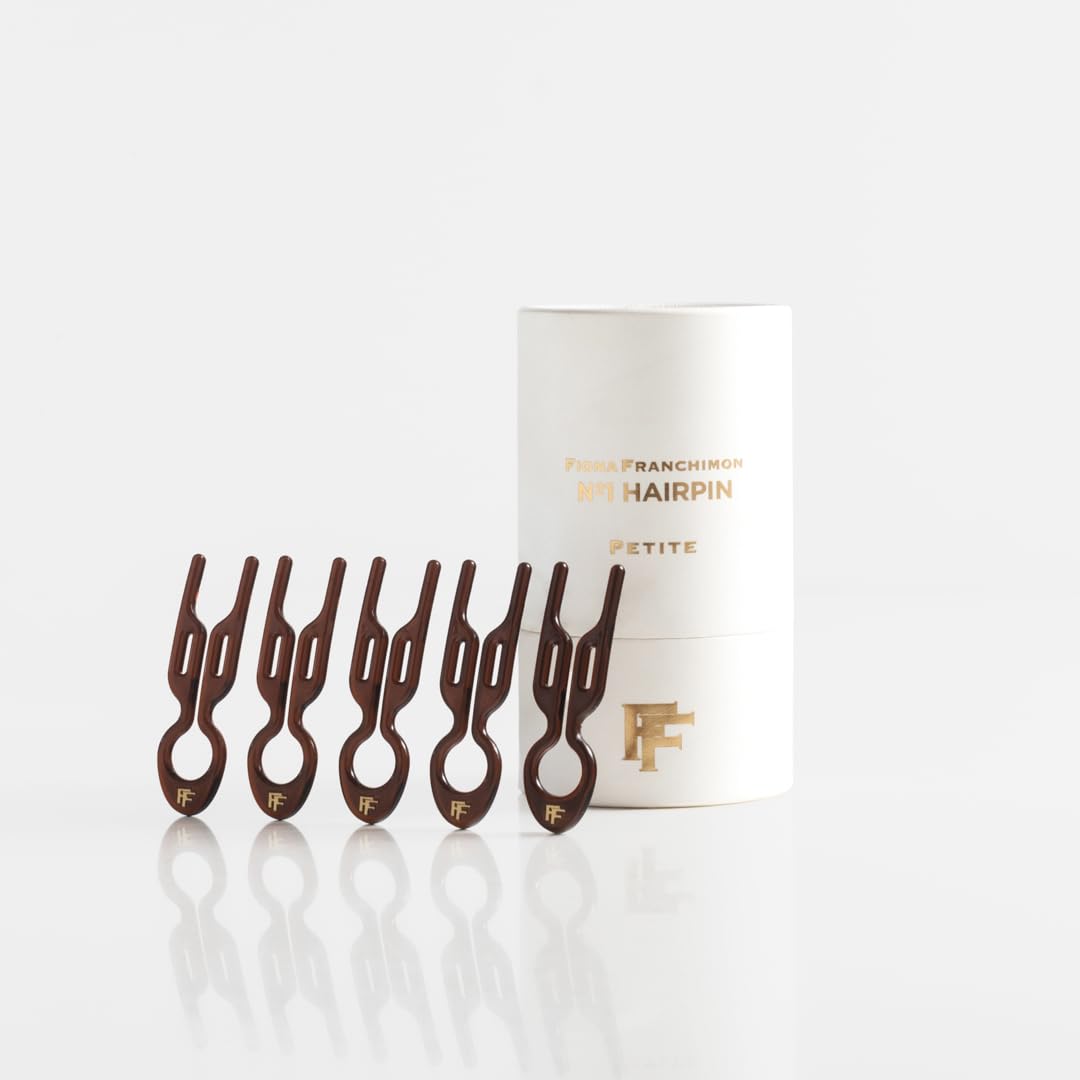 Photo 1 of No1 Hairpin | Petite – For Fine and All Hair Types, Fringes & Updos – Strong Hold, Flexible Design, No Damage, Keeps Volume All Day, Quick & Easy Styling in 30 seconds (Brown)