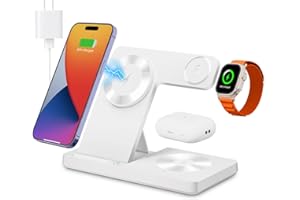 TPLISAK Magnetic 3 in 1 Wireless Charging Station for Magsafe iPhone 12-16 Series, Charging Station for Multiple Devices, Mag-Safe Wireless Charger Stand for Apple Watch 2-10 Series/SE/Ultra & AirPods 3/2/Pro