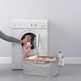 Brabantia 118180 Laundry Basket with Bamboo Top Grey 40 L view 8