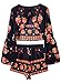 Women's Bohemian Bow Tie Tube Crop Top with High Waist Bodycon Skirt Two Piece Outfit Dress Suit Set