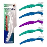 Set of 6 Orafix Double Sided Denture Brushes