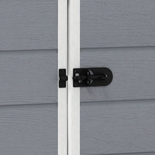 Keter/CHALET ET JARDIN 12-929579 Premium 86 Abri Double Porte avec Fenêtres Résine Gris 186 x 237 x 227 cm