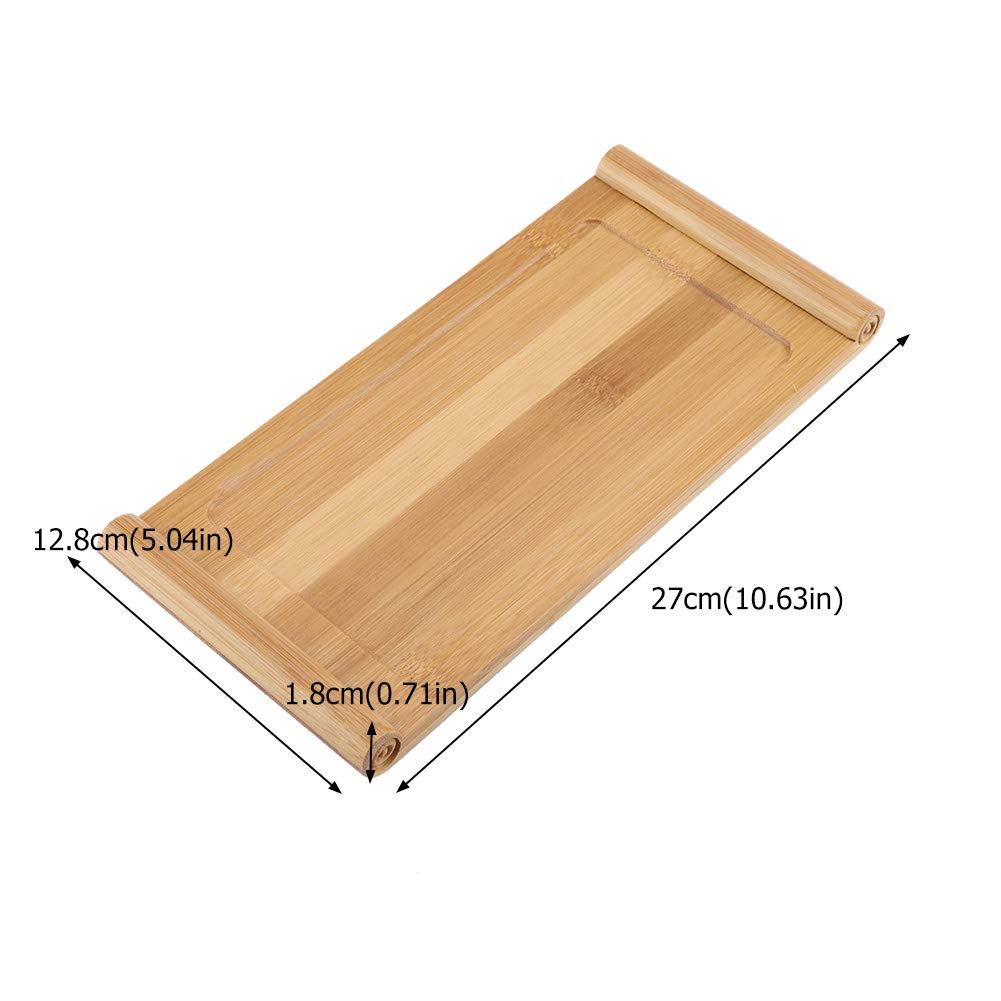 Topincn Bandeja De Te De Bambu Estable Plato De La Taza Comida Postre Snack Cafe Bandeja De Servir Chino Kung Fu Te Accesorio Para El Hogar Cocina Cafe Y Te Chadamantra Servicio