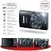 Canon PowerShot ELPH 360 HS Digital Camera (Black) + Black Point & Shoot Case + AC/DC Travel Charger & Replacement Battery + Transcend 32GB UHS-I U1 SD Memory Card + Top Value Accessories!thumb 1