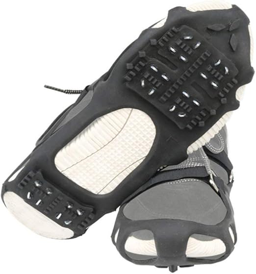 The Fisherman 24 Spikes AntiSlip Ice Grippers for Shoes/Boots, Traction Cleats with