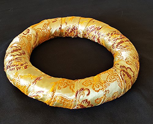 Handmade Nepalese Tibetan Ring for Singing Bowls (SMALL, Gold)