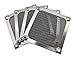 80mm Computer Fan Filter Grills with Screws, Aluminum Frame Ultra Fine Stainelss Steel Mesh - 4 Pack (Silver)