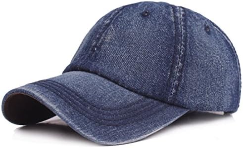 Classic Unisex Washed Cotton Denim Baseball Cap Sports Plain Adjustable Dad Hat