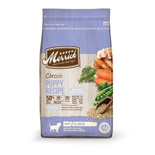 Merrick Dry Puppy Food with Healthy Grains; Added Vitamins & Minerals for All Breeds, 12 lbs. (The Best Puppy Food Brands)