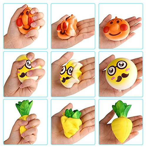 AOBOR Jumbo Medium Mini Soft Squishy Cake/Panda/Bread/Buns Phone Straps (10pcs) - Thumbnail 5