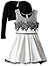 Beautees Girls' Big 2 Pc. Shrug Over Flocked Bodice Skater Dress