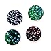 Fuseworks Dichroic Texture Fusible Glass Shapes, 1-Inch Round Disks, Assorted Colors, 4-Pack