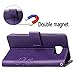 Asus Zenfone V V520KL Case Cover EMAXELER Embossing Colour Stylish Kickstand Credit Cards Slot Cash Pockets PU Leather Flip Wallet for Asus Zenfone V V520KL Clover Purple