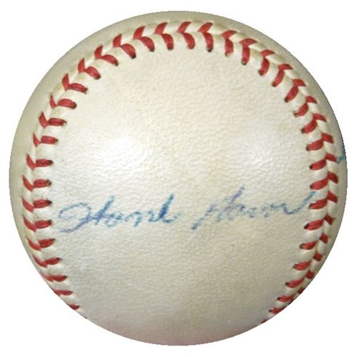 Hank Aaron & Johnny Logan Autographed/Hand Signed Baseball 1950's PSA/DNA #I88281