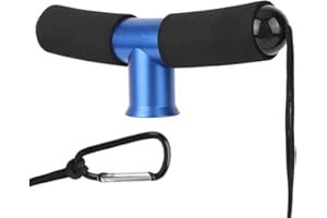 VINGVO 300G T Shape Bar Fighting Pole Holder, Hanging Waist Rope Fighting Rod Holder Waist Belt Professional Fishermen Gimbal Pad, Fighting Fishing Waist Belt Rod Pole Holder for Wild Fishing Big Fish