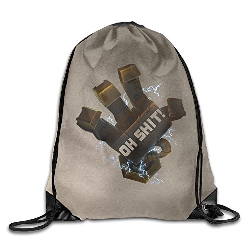 AK79 Large Capacity Blitzcrank Oh Shit Drawstring Backpack White