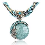 Womens Necklace, Gillberry Bohemian Jewelry Statement Necklaces Women Rhinestone Gem Pendant Collar