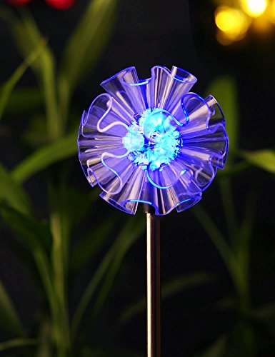 Bright zeal led solar garden stake lights with vivid li…