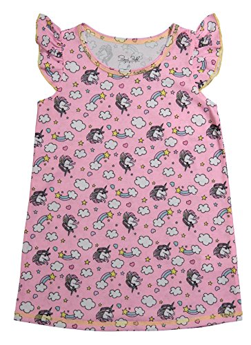 Girls sleepwear flutter sleeve nightgown toddler pajama…