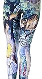 QZUnique Women's Cheshire Cat Princess Printed ElasticTights Leggings,Cheshire Cat,One Size