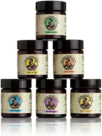 Woodsman Original Organic Beard Balm – Premium Natural Beard Grooming & Care Collection (Orange & Bergamot) Balms Bottled by Hand 30ML
