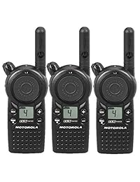 Paquete de 3 de Radio Walkie Talkies de dos vías Motorola CLS1410 (UHF)
