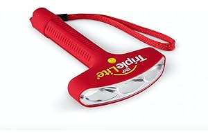 TripleLite 180 Degree LED Flashlight - Super Bright Light – High 300 Lumen, Water Resistant Light for Camping Accessories, Outdoors, Emergency Flashlight- Patented - Red