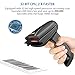 Barcode Scanner Wireless Bluetooth and USB Wired 1D Laser Digital Handheld Bar Code Reader with Automatic Continuous Scan and Inventory Memory for Computer Ipad Iphone Mac Android Windows Ios System