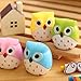 yueton Pack of 4 Cute Cartoon Animal Owl Pattern Double Holes Pencil Sharpeners Creative Stationery School Prize for Kids