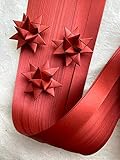 3/8" Shimmer Red Satin Froebel Star Paper Strips