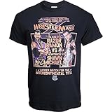 WWE Razor Ramon vs Shawn Michaels Wrestlemania 10 Poster Shirt - Black - Large