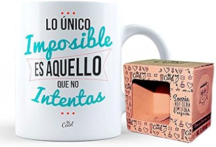 Mr Cool Taza en Caja Regalo en Mensaje Lo Unico Imposible es ...