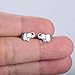 YAXING 925 Sterling Silver Nickel Free Mini Good Luck Elephant Stud Women Earrings (Elephant Stud Earring)