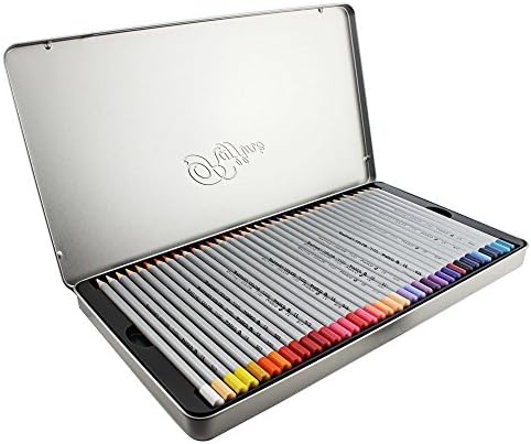 Macro Professional Watercolor/Water Soluble Drawing Color Pencil for Artist Sketch- Set In Metal Tin Case (72 Colors with Tin Box)