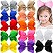 50Pcs 6 Inch Hair Bows For Girls, Large Big Hair Bow Clips 6 inches For Teens Kids Children Toddlers