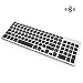 Bluetooth Keyboard, Vive Comb Rechargeable Portable BT Wireless Keyboard with Number Pad Full Size Design for Laptop Desktop PC Tablet, Windows iOS Android-Black and Silver