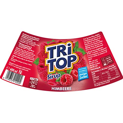 TRi TOP Himbeere | kalorienarmer Sirup für Erfrischungsgetränk, Cocktails oder Süßspeisen | wenig Zucker (6 x 600ml) – Bild 4