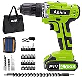 Aokia Power Cordless Drill Set: 21V Electric Driver