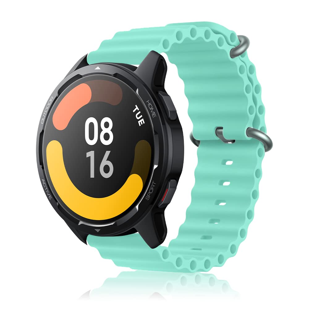 Niboow 22mm Strap for Xiaomi Redmi Watch 5 Active/Redmi Watch 5 Lite/Watch 2 Pro/Watch S1, Sport Soft Silicone Watch Bands for Huawei Watch GT 5 46mm/GT 5 Pro 46mm/GT 4 46mm/Watch 4/Watch 4 Pro -Green