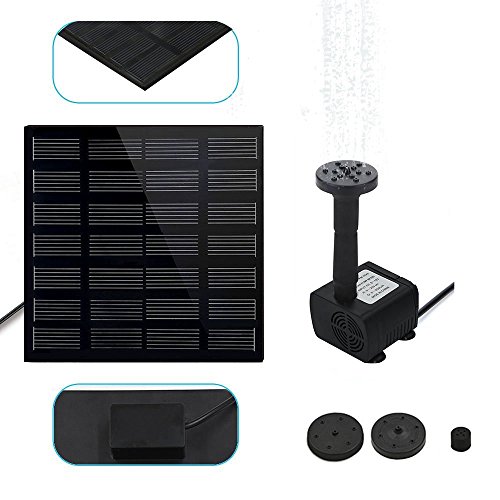 image for Solar Powered Fountain Pump, FOME 1.2W Free Standing Floating Design D